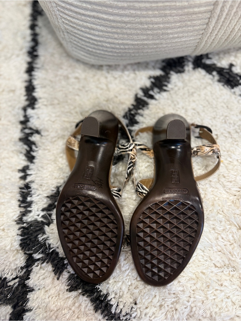 Aerosoles Heel Rest Mixed Animal Print Strappy Slingback Sandals Size 9 - Picture 11 of 11